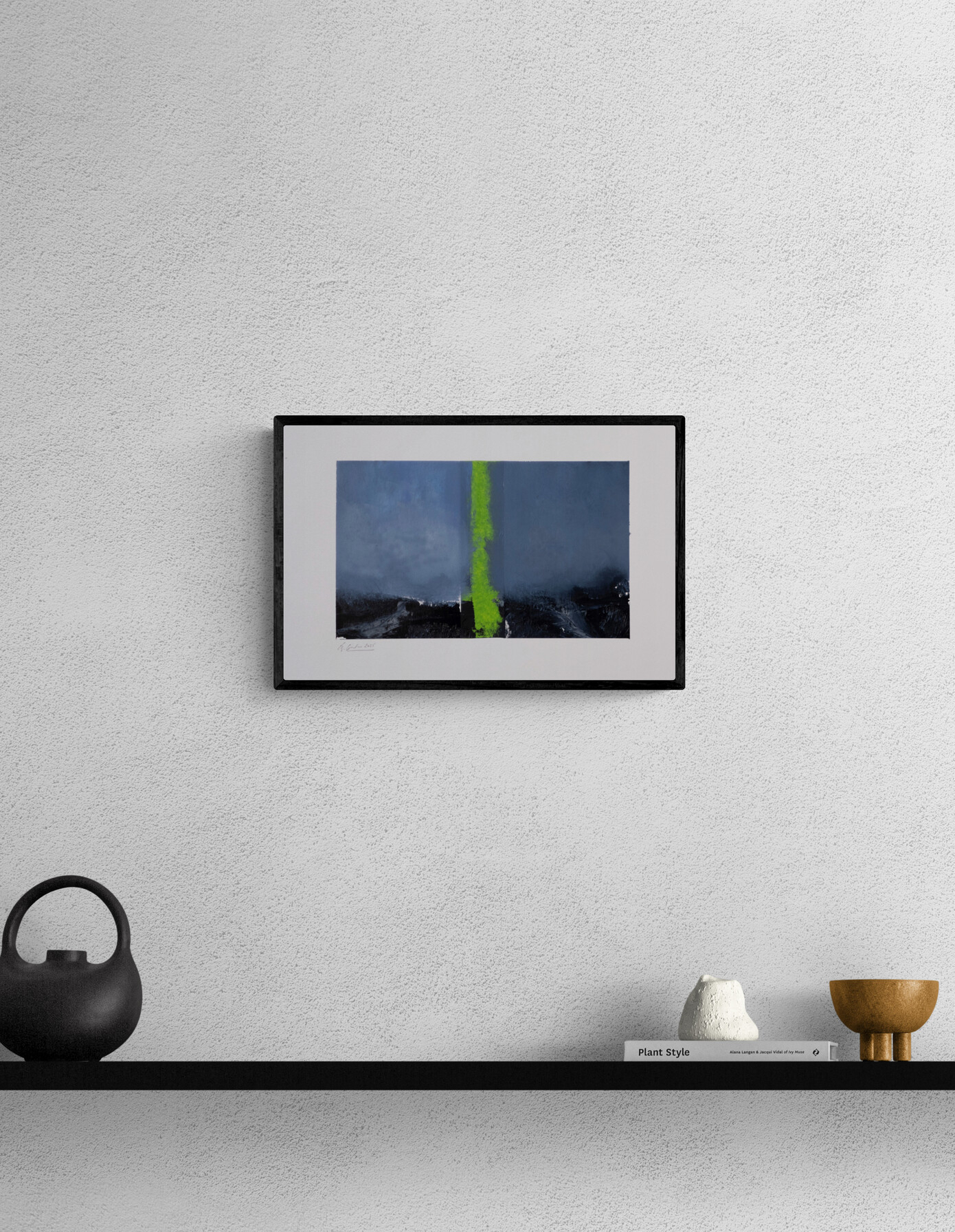 Landschaft mit grünem Streifen