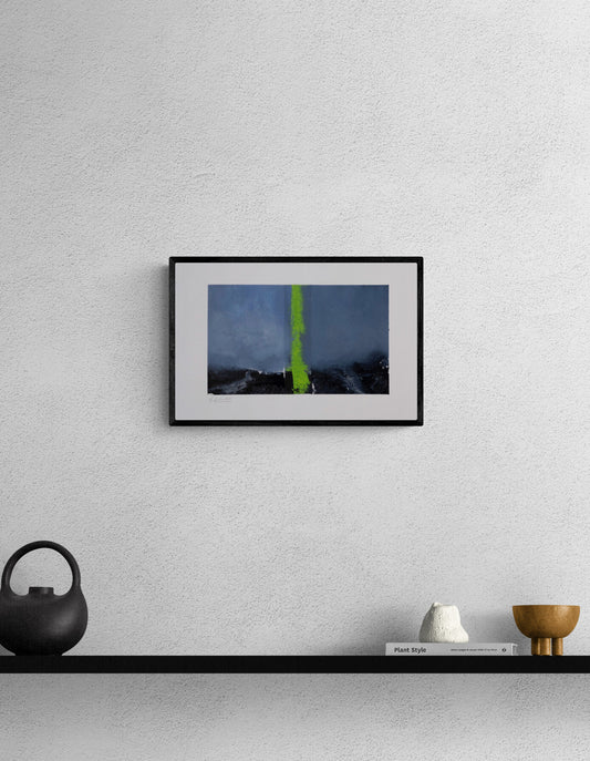 Landschaft mit grünem Streifen