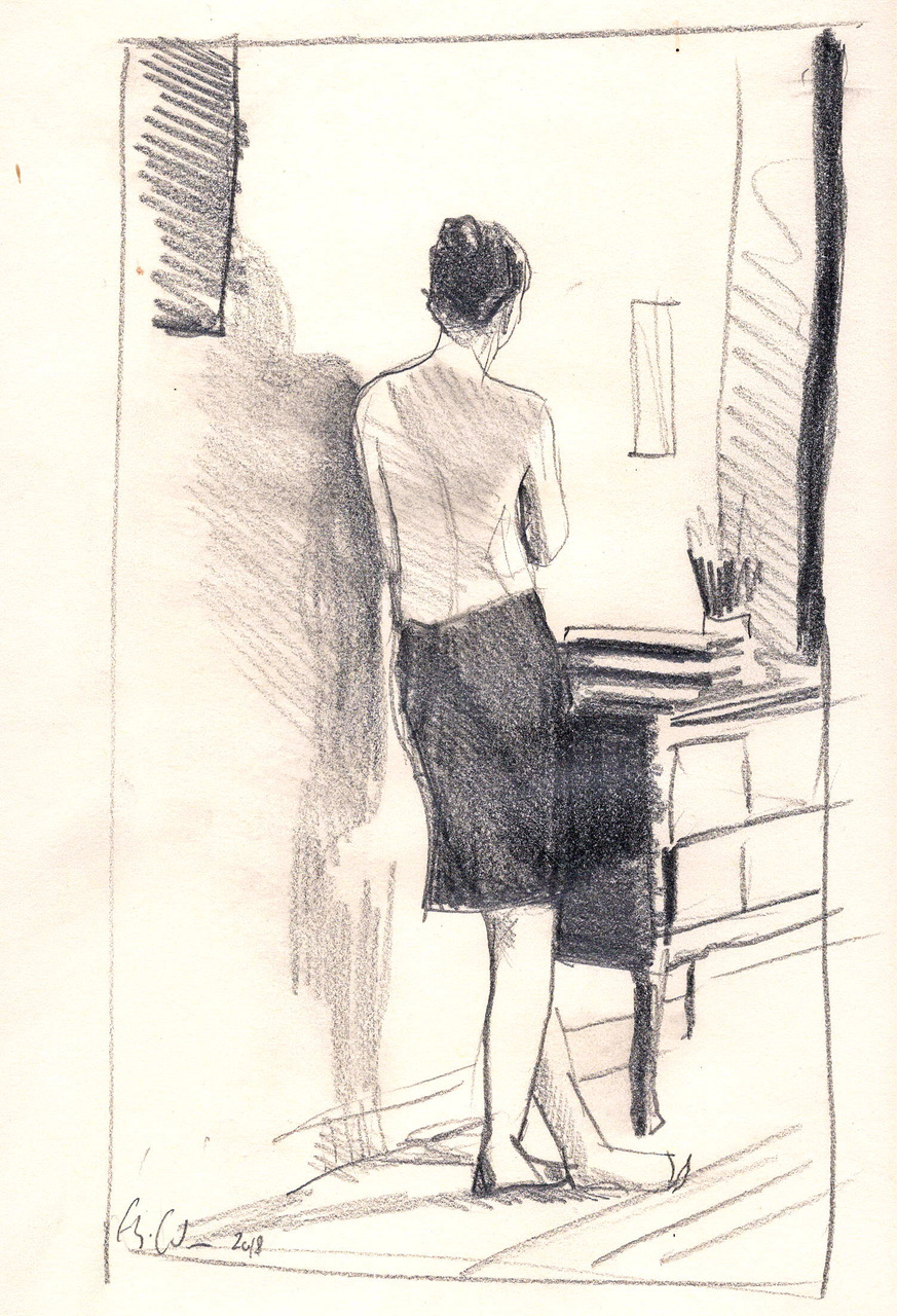 "Der Rücken", Studie Nr. 2 von 4 zu "A day in July"