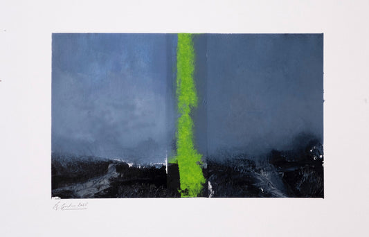 Landschaft mit grünem Streifen