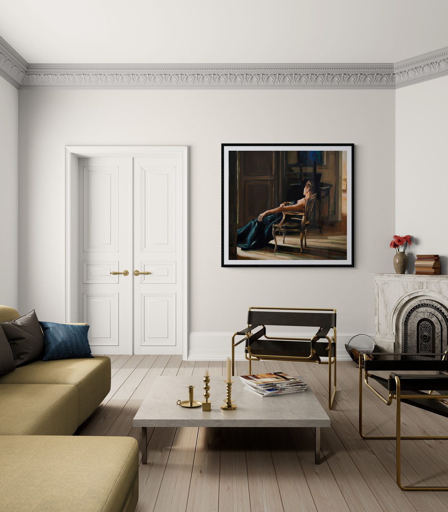 Between Hours — Raumansicht 2 (130 x 120 cm)