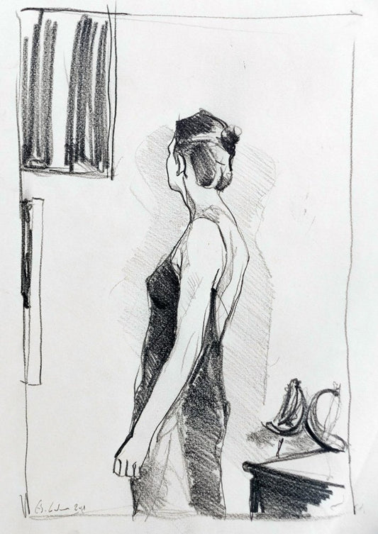 "Die Vorlage", Studie Nr. 4 von 4 zu "A day in July" — Originalskizze